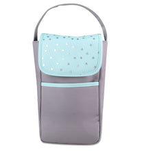 Personalized Hebrew Name 5 in 1 Diaper Bag set - Blue "Stars" - FREE Shipping