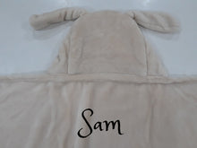 Personalized Hebrew Name Dog Hooded Blanket For Baby - Beige - FREE Shipping