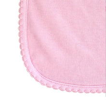 Personalized Hebrew Name Baby bib - Pink Scallop - FREE Shipping