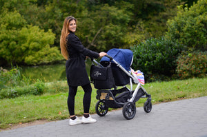 Personalized Hebrew Name 3 in 1 Diaper Bag set - Quilted Messenger bag -Black