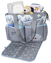 Personalized Hebrew Name 3 in 1 Diaper Bag set -Blue Monkey - FREE Shipping