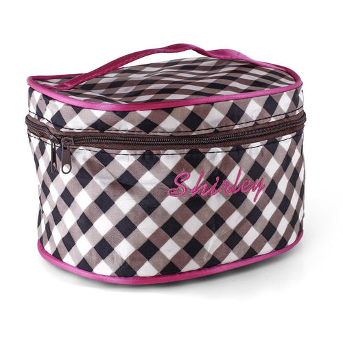 Personalized Hebrew Name Cosmetic bag with handle/ Travel bag - Free shipping