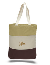 Personalized Hebrew Name Premium Bag | Heavy Canvas Tote Bag - Tri-Color FREE Shipping