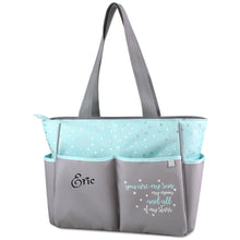 Personalized Hebrew Name 5 in 1 Diaper Bag set - Blue "Stars" - FREE Shipping